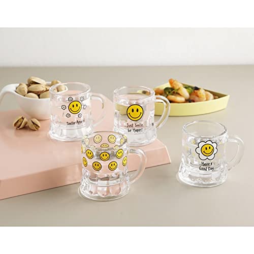 Set de 4 vasos de soju con diseño sonriente miniatura 2