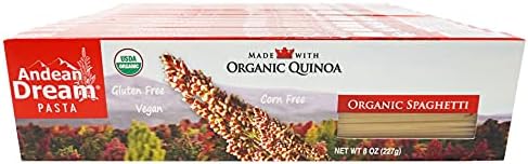 Andean Dream Org Spaghetti Quinoa Pasta Gluten Free ,8 Oz(Pack of 12)