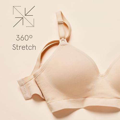 Soutien-gorge de maternité et d'allaitement sans couture col V bonnets B à G M