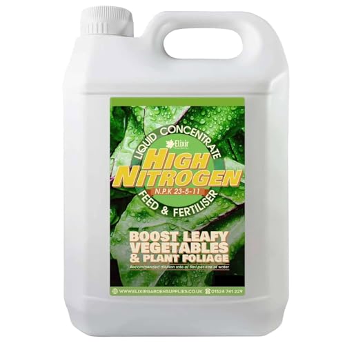 Elixir Gardens High Nitrogen Liquid Fertiliser All Season For Fruit Flowers and Lawns | Various Sizes 1-10L | Produces 1000L of liquid feed |2.5 Litre Bottle