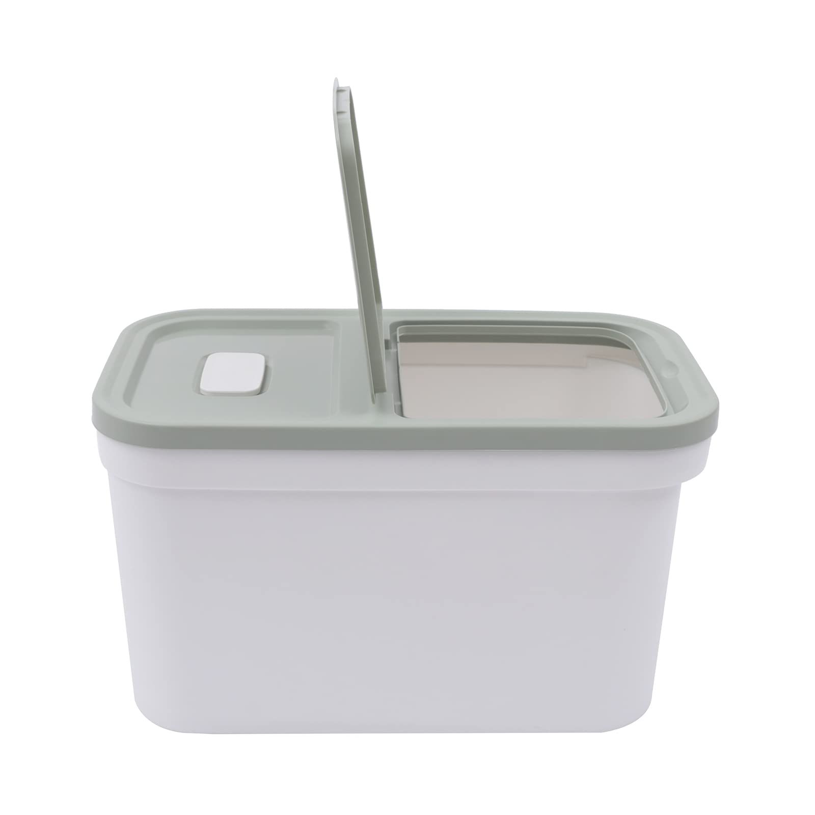 Contenedor de almacenamiento de alimentos de 10 kg, harina, dispensador de arroz, recipiente hermético, recipiente de arroz, recipiente hermético para almacenamiento de alimentos con vaso
