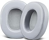SOULWIT Replacement Earpads for Skullcandy Hesh 3/ANC/Evo & Crusher Wireless/ANC/Evo & Venue ANC Over-Ear Headphones, Ear Pads Cushions with Soft Protein Leather, Noise Isolation Foam - Grey