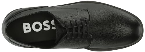 Image of BOSS Men's Baird Grainy Leather Derby Shoes