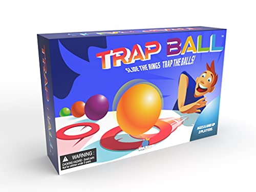 Blue Orange Trapball Fun Fast Action Dexterity Party Game for Kids, Teens or Adults. Speed Active, Kids Ball Game Games for 2 Players. Recommended for Ages 6 & Up.