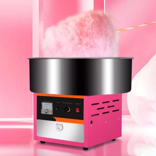 Professional 1000W Cotton Candy Machine with 20-Inch Stainless Steel Bowl, Storage Drawer & Spoon - Ideal for Parties, Events & Home Use