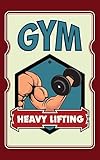 Daily Gym training notebook - Heavy lifting: 200 cream pages with size 5' x 8'(12.7 x 20.32 cm). Gym notebook fore real bodybuilders and sport lovers