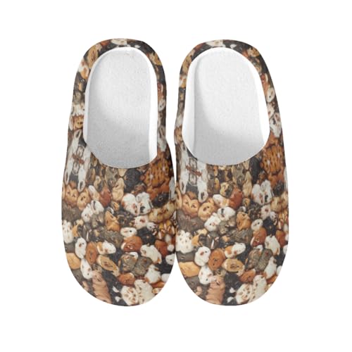 Chaussons Cochon d'Inde douillets - Pantoufles coton mémoire de forme homme femme fille