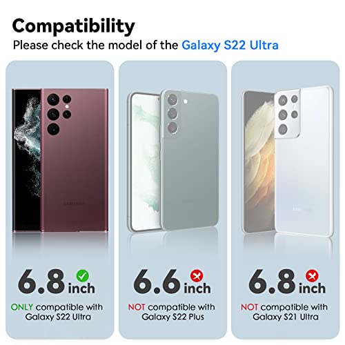 Image of CloudValley for Galaxy S22 Ultra Case with Slide Camera Cover, Slim Thin Shockproof Protective Phone Cases with Sliding Camera Lens Protection for Galaxy S22 Ultra 5G (2022) - Black