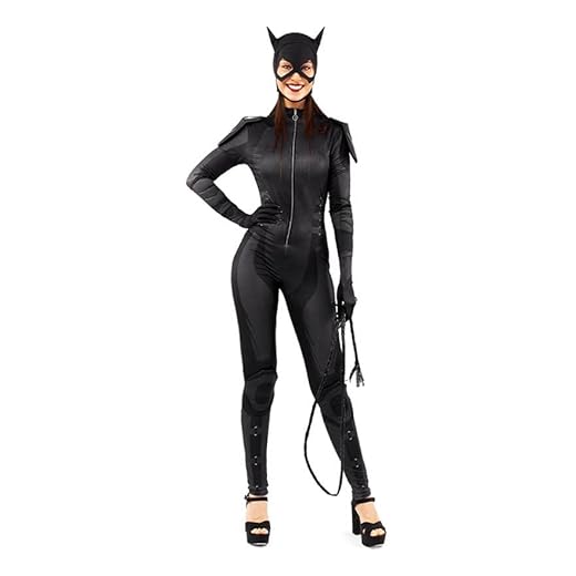 Partilandia Disfraz de Cat Hero Negro para mujer Talla L