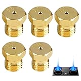 5 Piezas Inyectores Cocina Gas Butano, Inyectores Cocina Gas Butano Universales Boquilla de Repuesto para Encimera - Rosca M6 1x0.5, 2x0.7, 1x0.87, 1x1.02