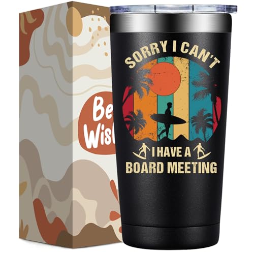 DOEARTE Surfing Gifts for Men Women - Christmas Birthday Gift Ideas for Surfing Lover - Surfings Accessories for Surfer Coworker - 20oz Surfings Tumbler