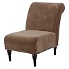 HVERSAILTEX Velvet Accent Chair Covers High Stretch Armless Chair Covers for Living Room Luxury Thick Velvet Chair Slipcovers Modern Furniture Protector with Elastic Bottom Machine Washable Camel