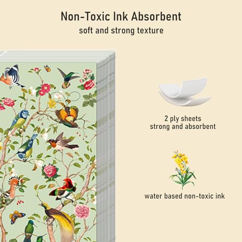 100-Pcs-Disposable-Hand-Towel-Vintage-Floral-Bird-Paper-Napkins-Watercolor-Guest-Napkins-Wild-Flower-Bird-Decorative-Paper-Guest-for-Bathroom-Birthday-Party-Baby-Shower-Vintage-Floral-Bird 100 Pcs Disposable Hand Towel Vintage Floral Bird Paper Napkins Watercolor Guest Napkins Wild Flower Bird Decorative Paper Guest for Bathroom Birthday Party Baby Shower Vintage Floral Bird