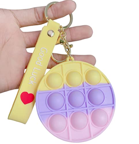 Image of AUGEN Cute Pop It Coin Purse Pouch Keychain For Gifting With Key Ring Anti-Rust (Pack Of 1)