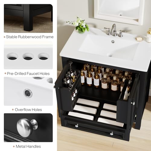 image for Tribesigns Modern Bathroom Vanity with Sink, Freestanding Bathroom Van