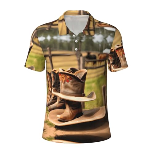 Polo à manches courtes imprimé cowgirl t-shirt de sport et voyage