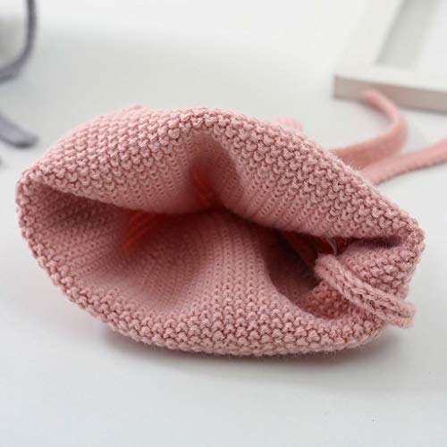 Infant Baby Winter Solid Color Knitted Hat Warm Earflap Cap Hats For Baby Boys Girls Outdoors Cap (Color : Beige, Size : 3-24 Months) #TOP3