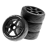 AMSLSIU Durevoli ruote cingolate RC in Per scala 1/8 Cerchioni e pneumatici per auto in gomma Parti di aggiornamento per prestazioni ottimali Accessori per cerchioni e pneumatici per auto RC Per