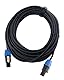 Pronomic pro-line BOXSP2-10 Lautsprecherkabel 2x 2,5 mm² - Professionelles Boxenkabel für DJ & PA - Länge: 10 m - Stecker: 2-Pol Speakon-kompatibel - Spannzangen-Zugentlastung - Schwarz