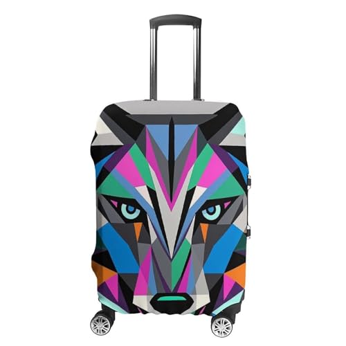 Coyote, Wolf Beast Elastic Luggage Cover Suitcase Protector for 19-32 Inch Suitcases | Universal Stretchable Travel Bag Cover | Anti-Scratch, Washable with Zipper Closure L