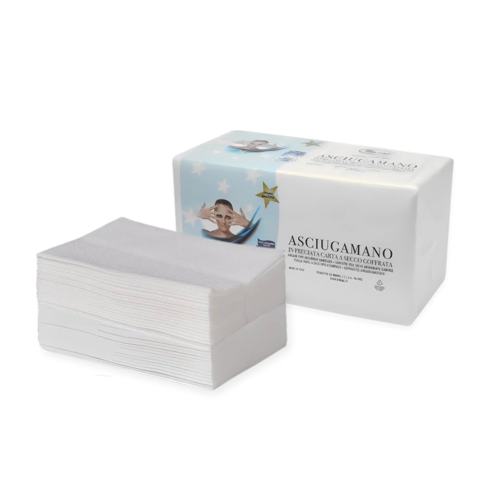 Virsus 1080 Asciugamani in 18 Confezioni da 60pz di Asciugamani di Carta a Secco Goffratura a S 35x67cm Monouso Massima Assorbenza per Parrucchieri, Barbieri, Estetiste