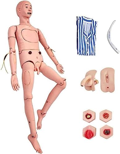 Maniquí de enfermería simulador médico para entrenamiento, maniquí completo de 170 cm para práctica de enfermería y educación en el cuidado del trauma