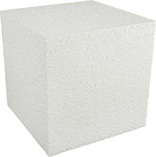 MCE-Commerce Cubo de poliestireno (20 x 20 x 20 cm, 1 unidad), color blanco, 20x20x20 cm Cover