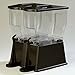 Carlisle FoodService Products Trimline Double Base Rectangular Beverage Dispensers with Spigot for Catering, Buffets, Restaurants, Polycarbonate (Pc), 2 x 3.5 Gallons, Black