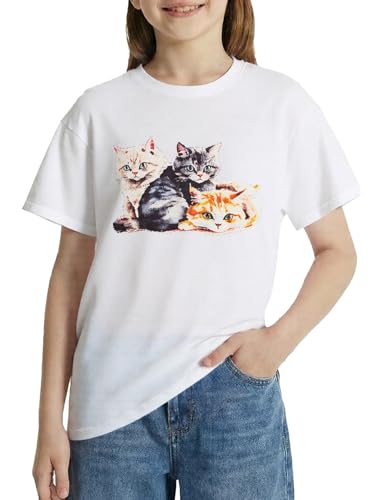 Image of Ainuno Boys Girls Shirts Funny Summer Short Sleeve Shirt Crewneck Graphic Tees