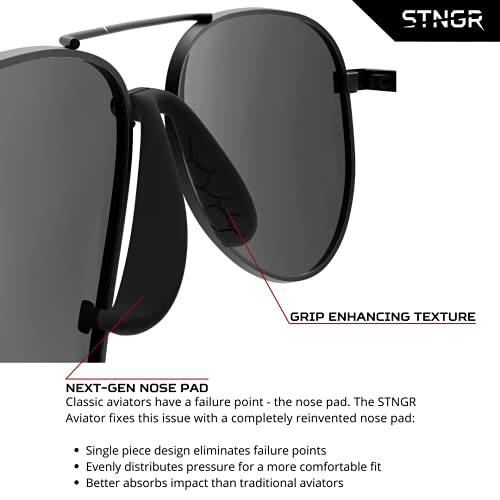 STNGR Aviators Everyday Carry EDC & Outdoor Sunglasses With Revolutionary Next-Gen Nose Pad2