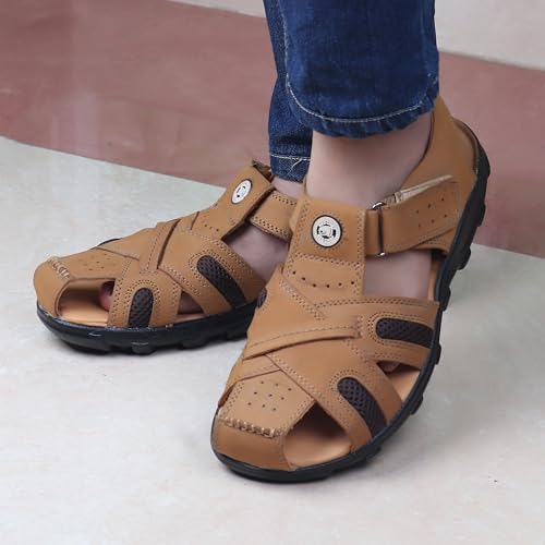 Image of Red Chief Nubuck Leather Casual Slip-On Sandal for Men| RC0317