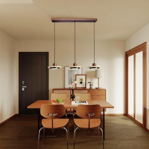 Lampe suspendue LED wabi-sabi en travertin jaune lustre 3 branches
