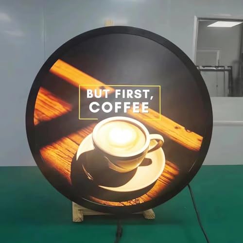 Image of 15.7 Inch (Dia.457mm Viewable) Round LED Display Screen Without Touch Fuction for Business, Cloud /APP /USB Disk