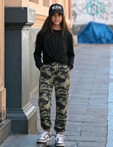 Image of Arshiner Girls 2 Piece Outfits Fashion Fall Tracksuit Sweatsuit Sets | Twist Front Long Sleeve Pullover Sweatshirt and Jogger Sweatpants with Pockets