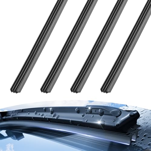 KSBBHDS Juego de 4 escobillas limpiaparabrisas de goma de repuesto para limpiaparabrisas de 800 mm para coches privados, autobuses, camiones