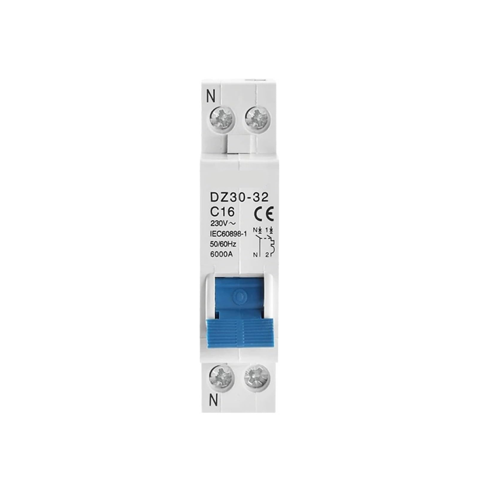 Disjoncteur miniature DZ30-32 1P+N 20A 230V 6KA interrupteur air domestique 18mm