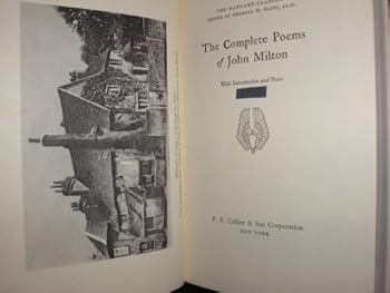 Hardcover harvard classics vol.4 complete poems in english milton Book