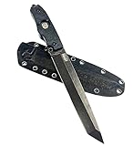Hoffner Knives Beast 7 Inch Tactical Fixed Blade Knife - Includes Molle Compatible Kydex Sheath