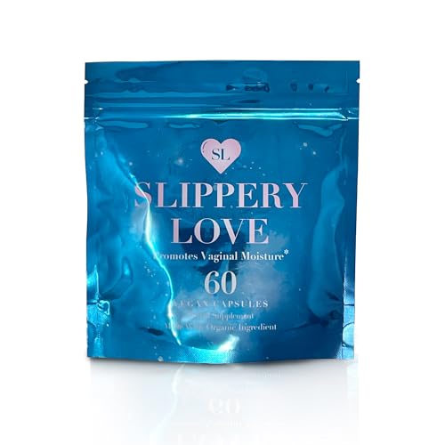 Slippery Love Wetness Organic Supplements for Women - Vaginal Health Pills for Reducing Dryness - 60 Capsules | Boost Moisture & Confidence | Gluten-Free & Non-GMO | Vaginal Dryness Supplements