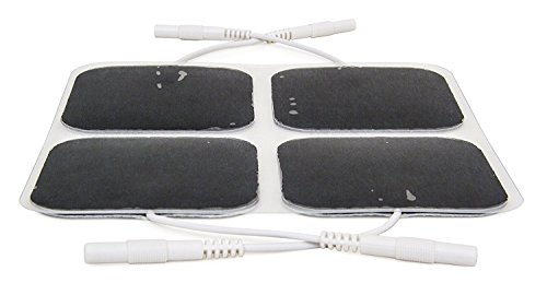 reserv 2" x 2" Premium Re-Usable Self Adhesive Electrode Pads for TENS/EMS Unit, Fabric Backed Pads with Premium Gel (Latex Free) (1/2 Pack (20 electrodes) - Thumbnail 4
