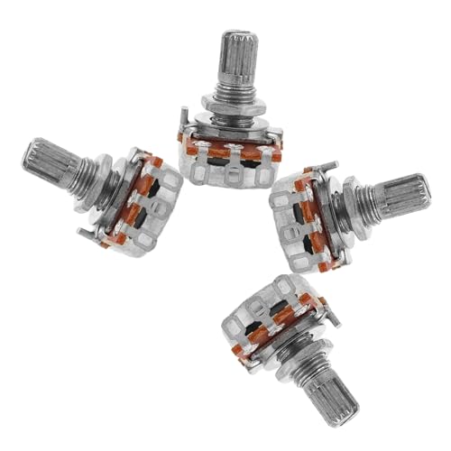 Abaodam 4 Mini Potenciómetros Para Guitarra Eléctrica: A250k Con Eje De 15 Mm, Control De Tono Para Guitarra Y Bajo.