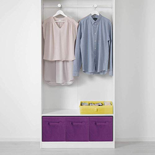 Shellkingdom Storage Bins, Foldable Fabric Storage Cubes And Cloth Storage Organizer Drawer For Closet And Toys Storage,2 Pack（Purple） #TOP1