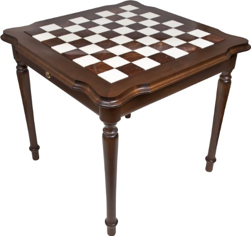 Juego de ajedrez de lujo con mesa de mármol italiana miniatura 6