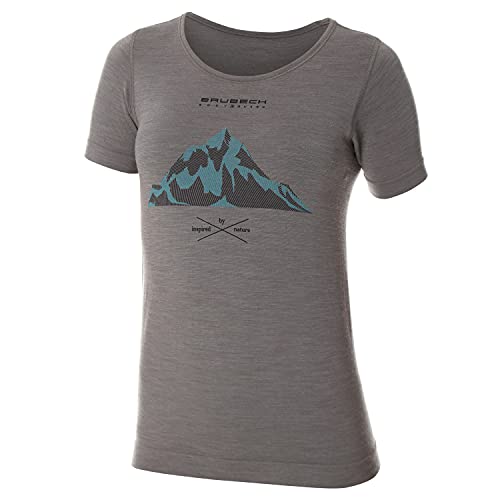 BRUBECK T-shirt fonctionnel à manches courtes pour femme - Respirant - Thermique - Sport - Outdoor - Fitness - Maillot de corps - 27 % laine mérinos - SS12720A Cover