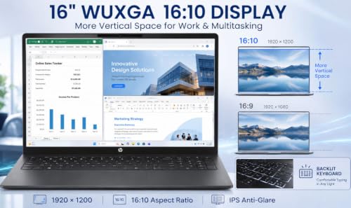 Image of HP OmniBook 3 16 inch WUXGA Business Laptop, 12-Core Intel Core Ultra 7 255U, 16GB DDR5, 512GB PCIe SSD, 3-Month Microsoft 365 Trial, Wi-Fi 7, Backlit KB, 1080P FHD Camera, Windows 11