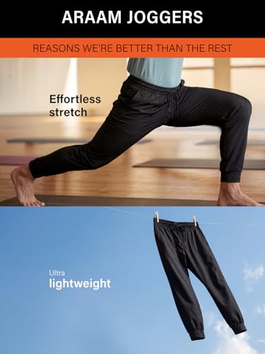Image of DAMENSCH Men's Microfibre, Ultra-Lightweight, Durable, 4-Way Stretch Araam Joggers