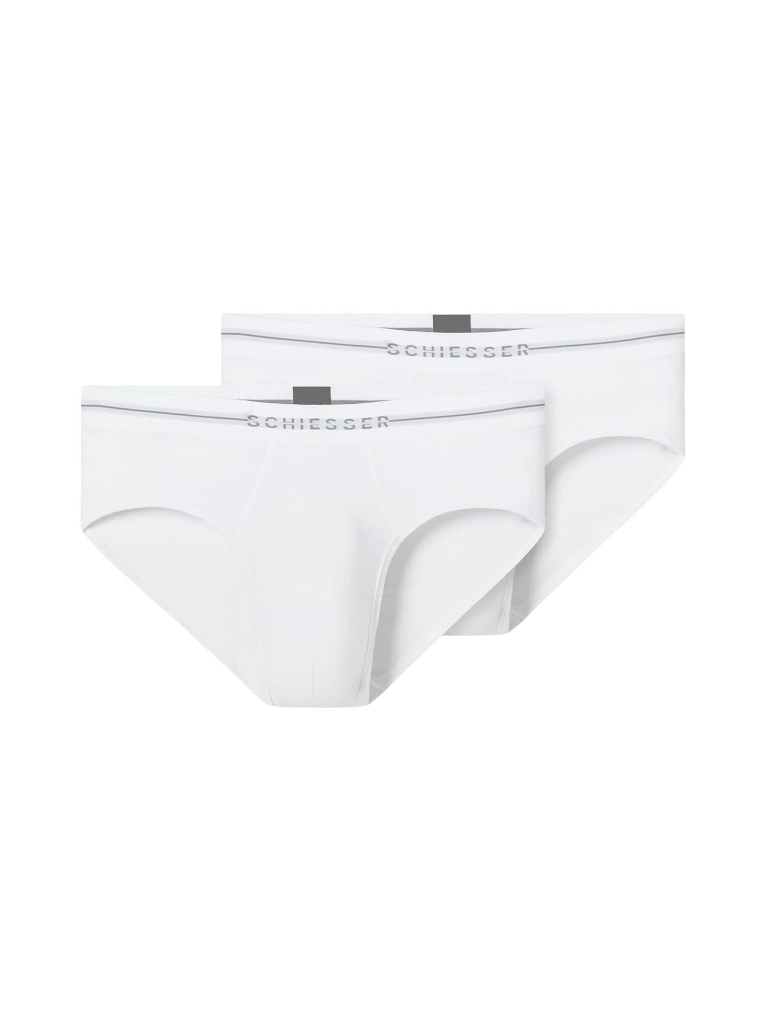 Schiesser Rioslip da uomo, confezione da 2 pezzi, in cotone flessibile, biancheria intima elastica, in cotone, super morbida, elastica, senza cuciture laterali