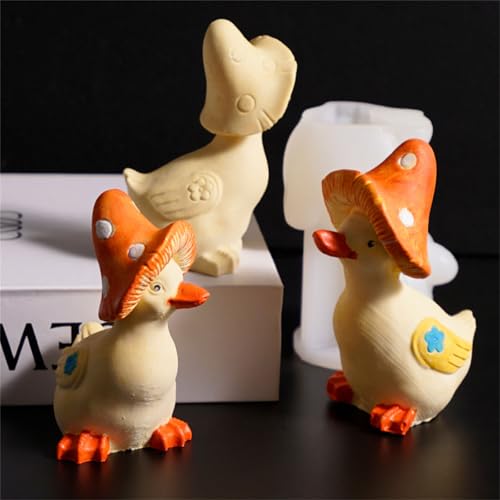 Tsophreniq Moules en silicone pour fabrication de résine époxy, savon, chocolat, champignon, quacker en forme d'animal – vue 2