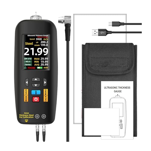 Thickness Gauge, Paint Thickness Gauge, Ultrasonic Cermet High Precision Composite Tester 0.01-300mm Resolution Detector for Cars miniatura 1