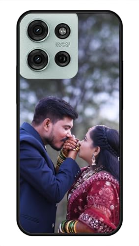 Image of NDCOM for Customised Moto G75 Back Cover | Premium Motorola G75 5G Cover | Sleek Design Moto G75 5G Cover | DIY Personalised Photo Design | Customized Gift Custom Text Name Printed Metal Case